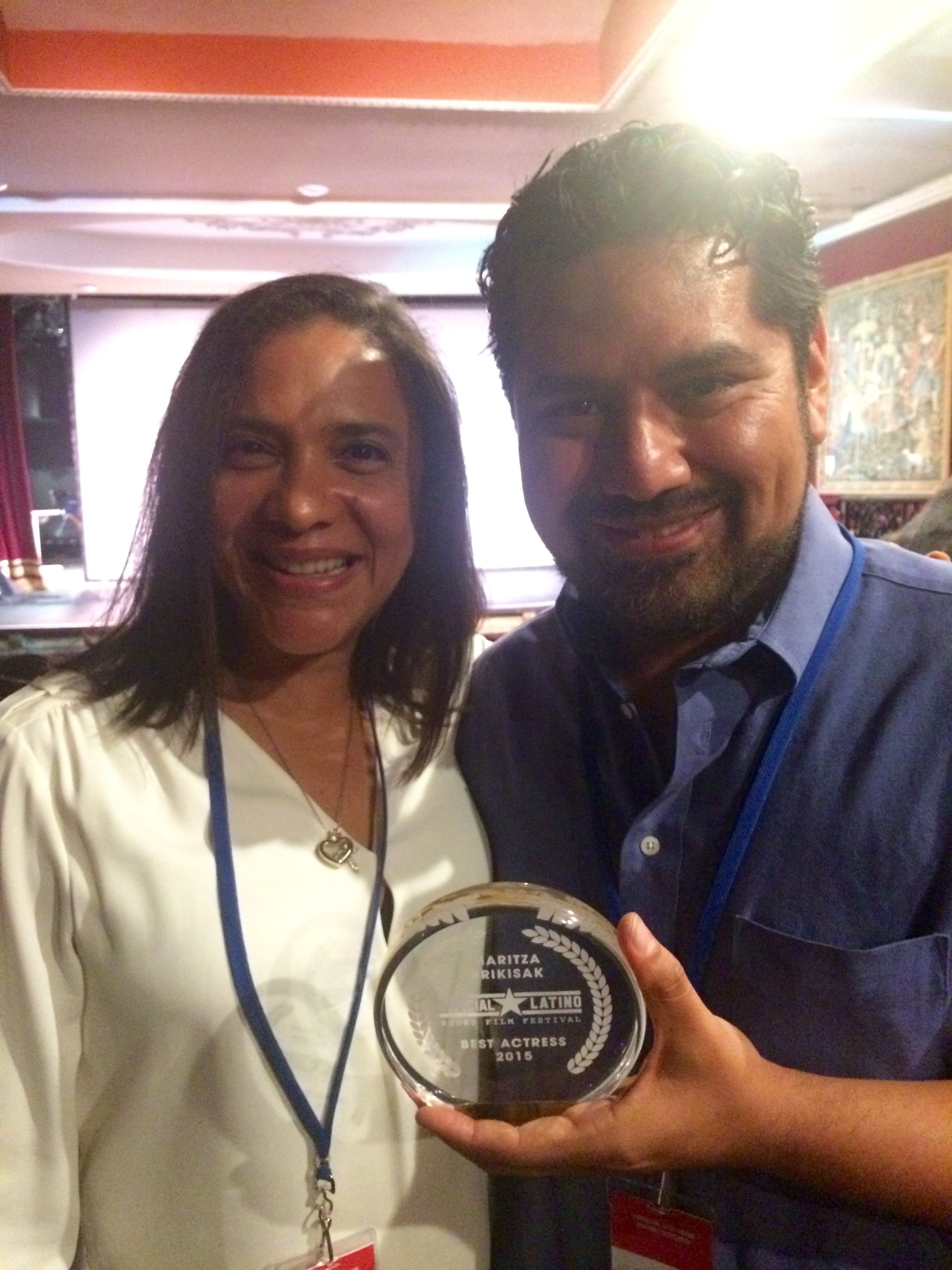 With winner Director Felix Martiz at the Official Latino Film Festival, New York, NY