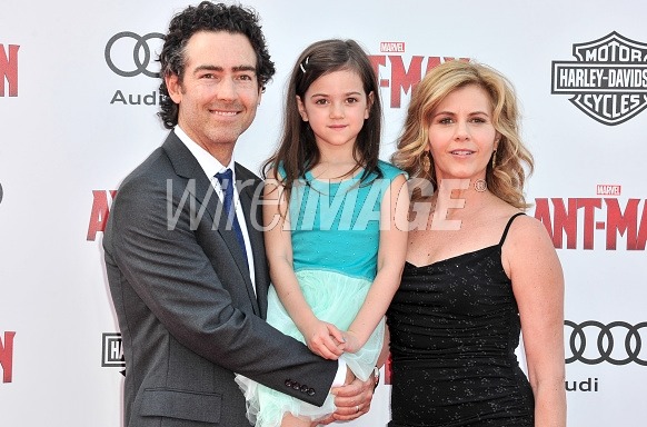 HOLLYWOOD, CA - JUNE 29: (L-R) Actors John Fortson, Abby Ryder Fortson and Christie Lynn Smith arrive at the Los Angeles Premiere of Marvel Studios 'Ant-Man' at Dolby Theatre on June 29, 2015 in Hollywood, California. (Photo by Allen Berezovsky/WireImage