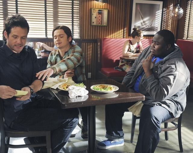 Still of Josh Hopkins, Dan Byrd and Lamarcus Tinker in Cougar Town (2009)