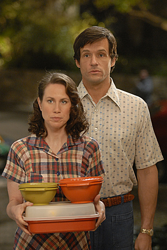 Still of Josh Hopkins and Miriam Shor in Swingtown (2008)