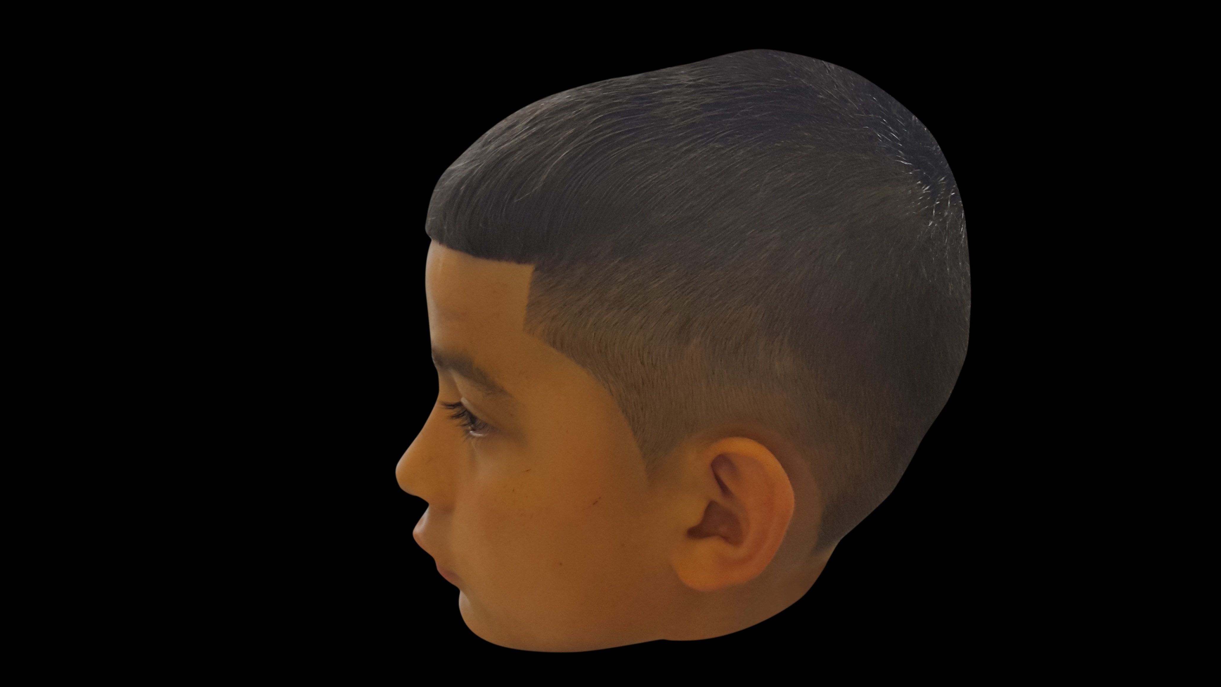 Young boy with school haircut
