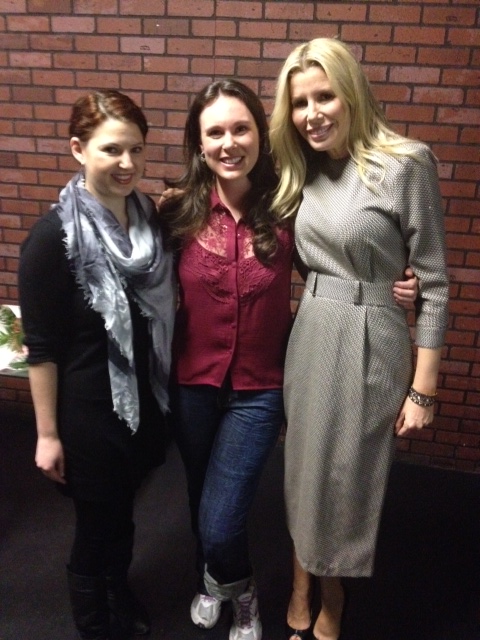 Rachel Handler with director, Illana Stein, and star of The Real Housewives of NYC, Aviva Drescher after her performance of Inspiration Whore.