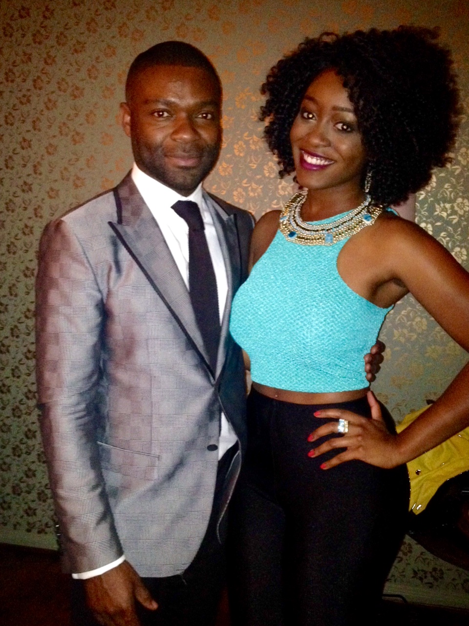 Jessica Obilom supports fellow Nigerian actor, David Oyelowo, at the Selma Pre-Oscars 2015 event.