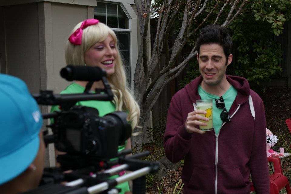On set during the shooting of Life In Plastic, a film by Jeremy Tyler Garcia. Ken (Joseph Tomasini) fights to save his marriage to Barbara (Lindsay Anton) who has undergone reconstructive surgery to look like a Barbie doll.
