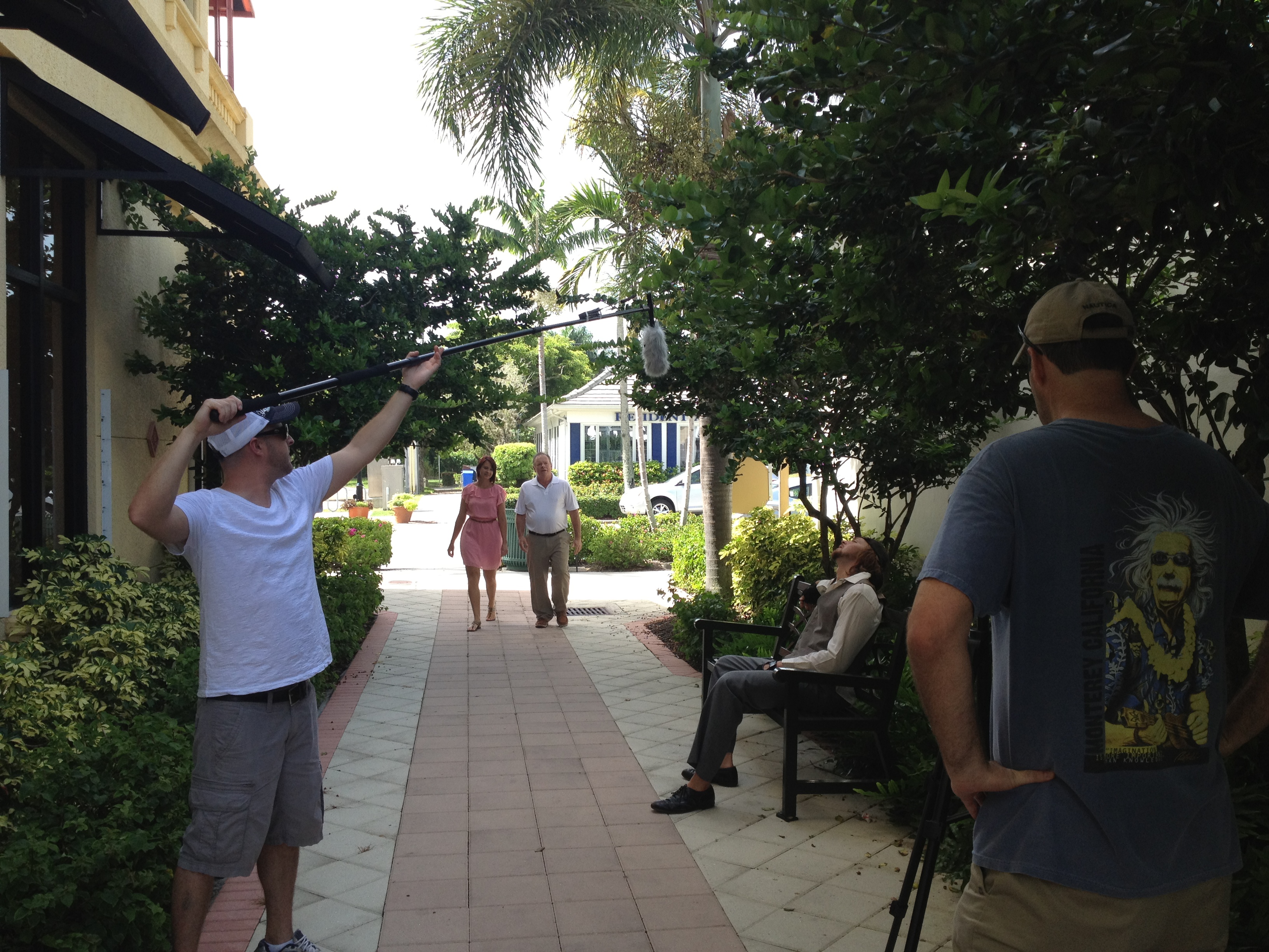 Filming the last scene of 'The Birthday Gift', Naples, FL, 2014