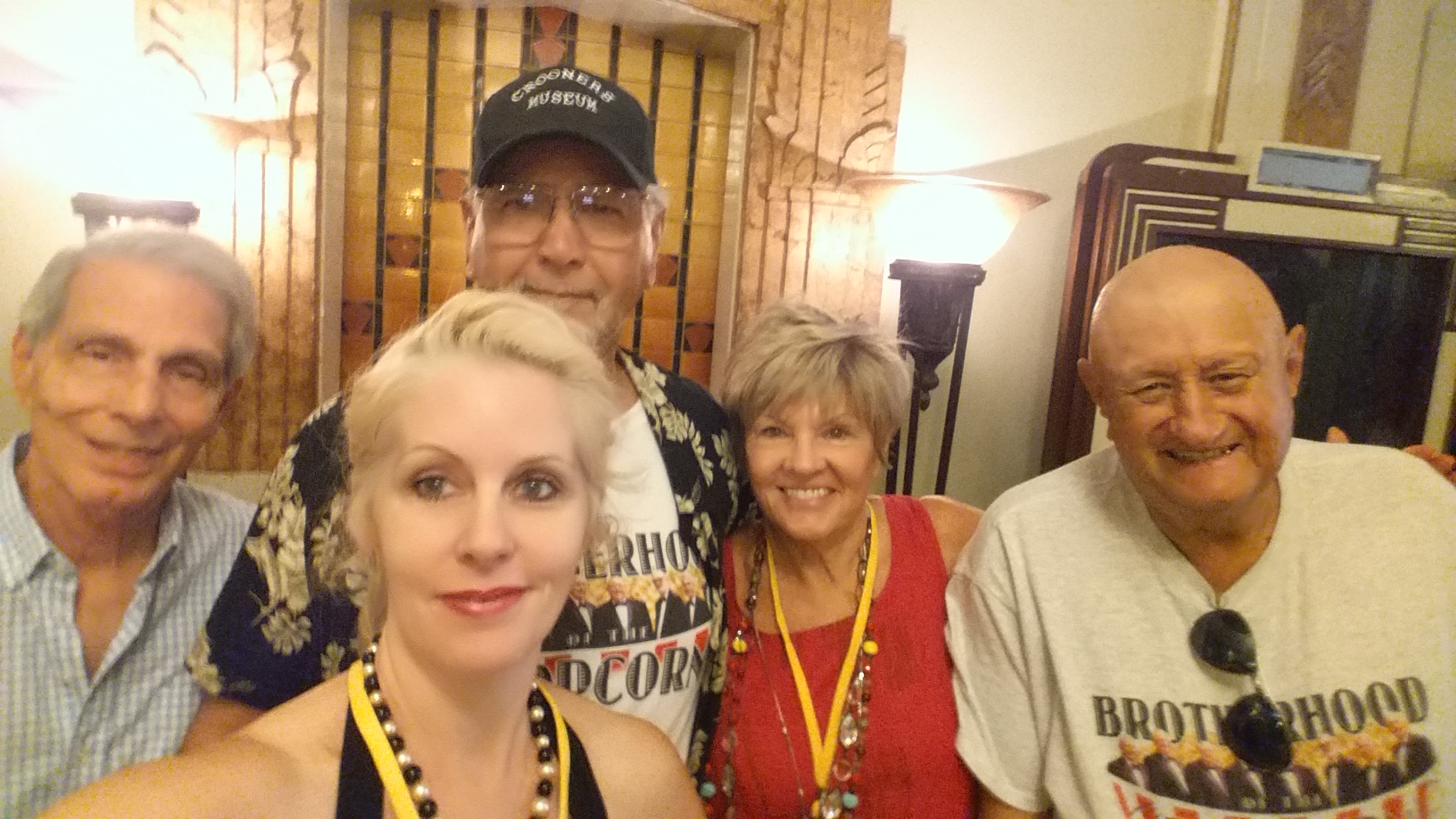 Cast and crew members of The Brotherhood of the Popcorn at at San Pedro International Film Festival,California. Animator Bill Exter, Rockabilly Crooner Dennis Penna, Assistant Director Amy Beth Goodrich, Sandy Wise and Fish truck driver Jack Tuerk