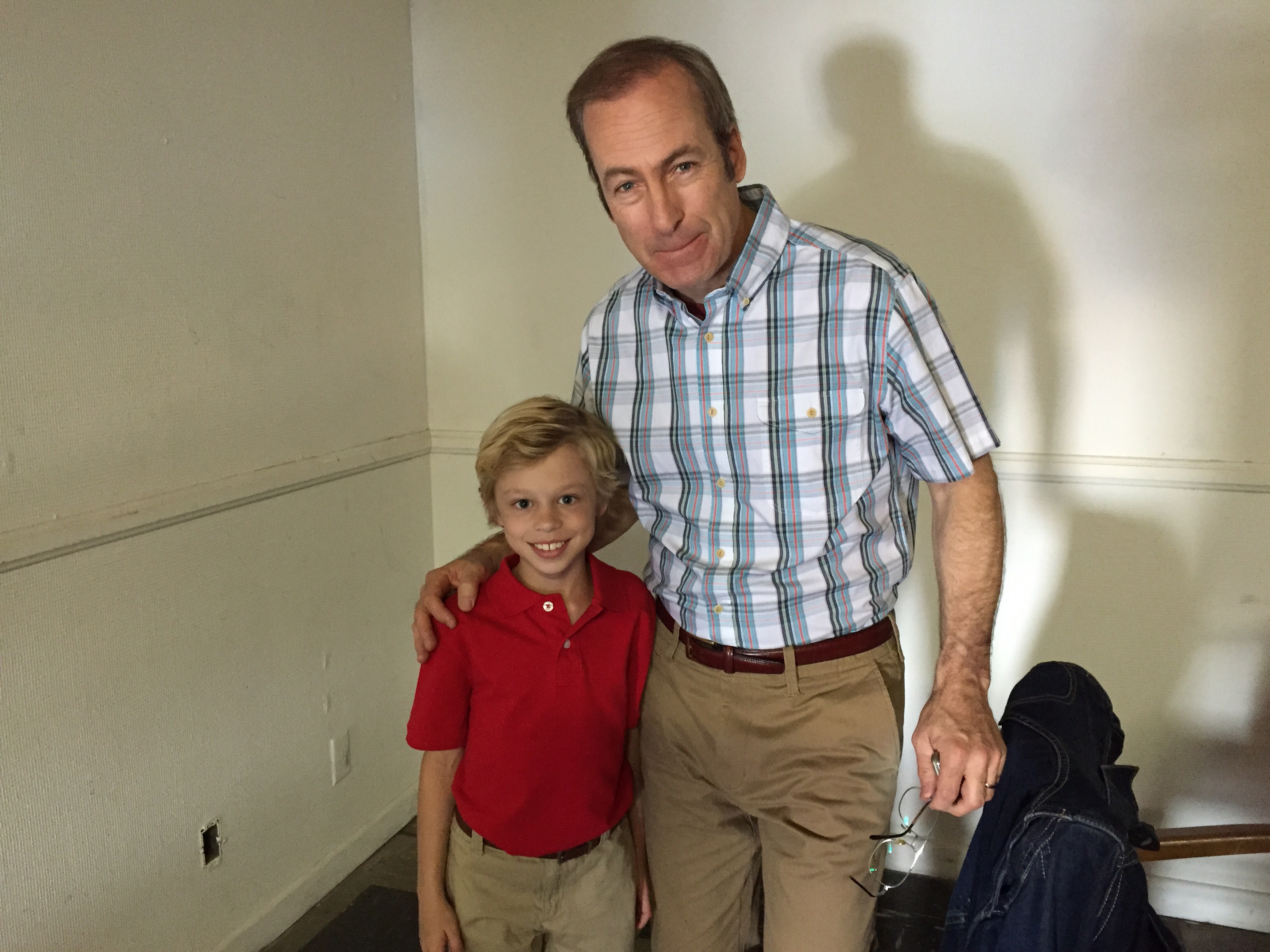 With Bob Odenkirk on the set of 