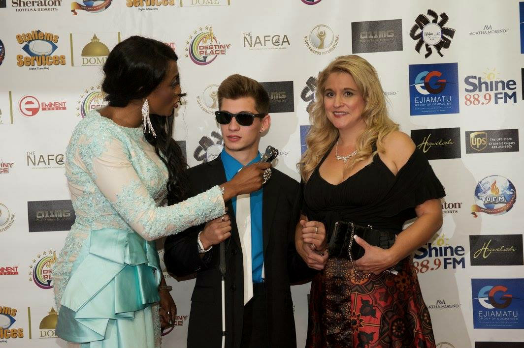 On the Red Carpet at the Vigor Awards in Calgary, AB with 