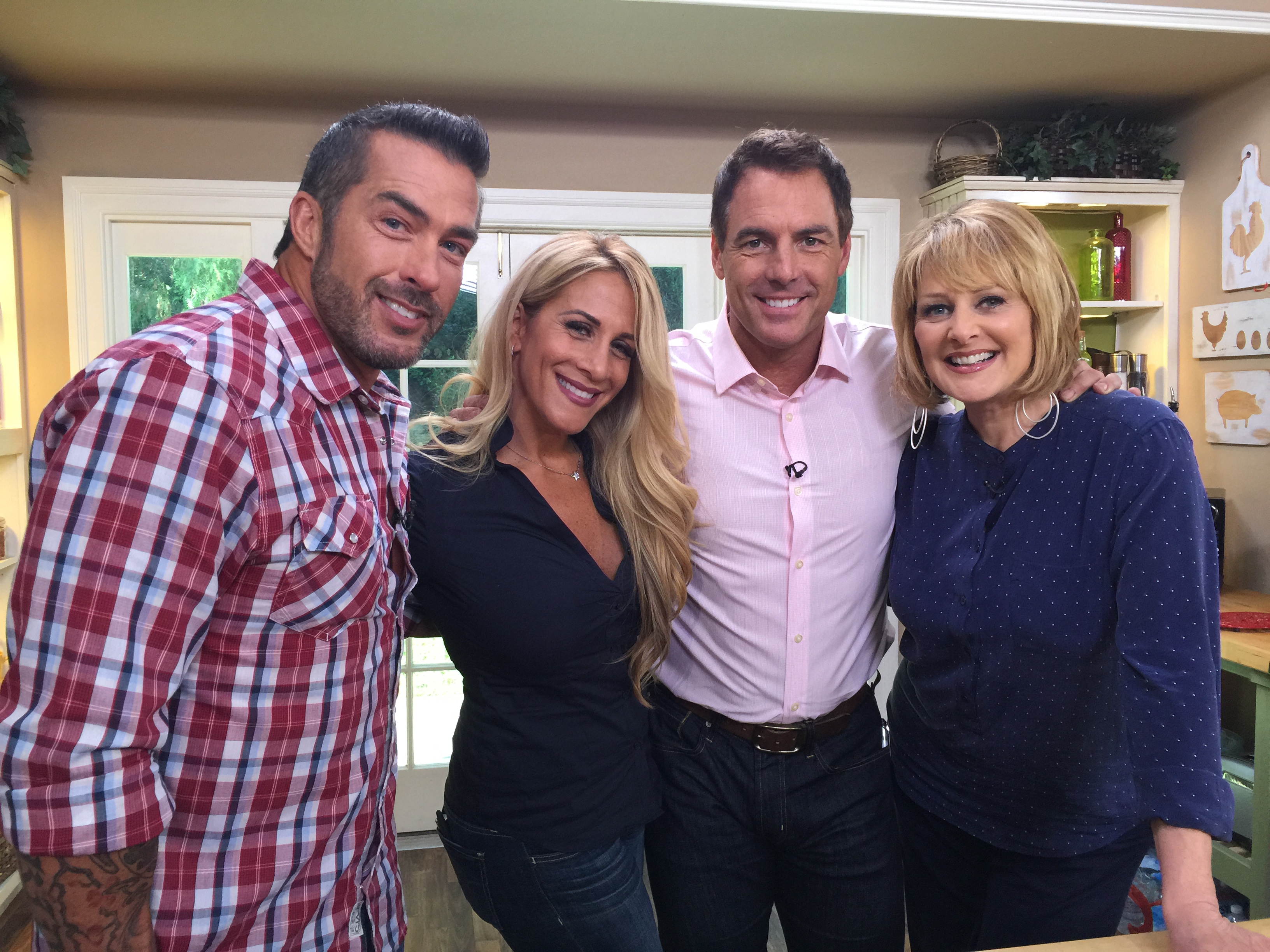 Skip Bedell, Alison Bedell, Mark Steines and Cristina Ferrer, Home And Family on Hallmark Channel, October, 2014