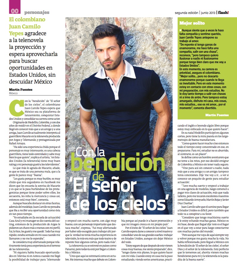 Entrevista al Actor Juan Camilo Yepes