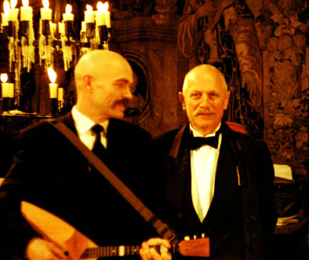 Olegar Fedoro and Steven Berkoff in 