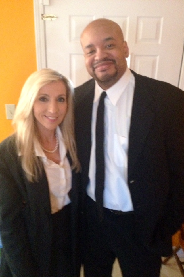On set with Ronrico Albright.