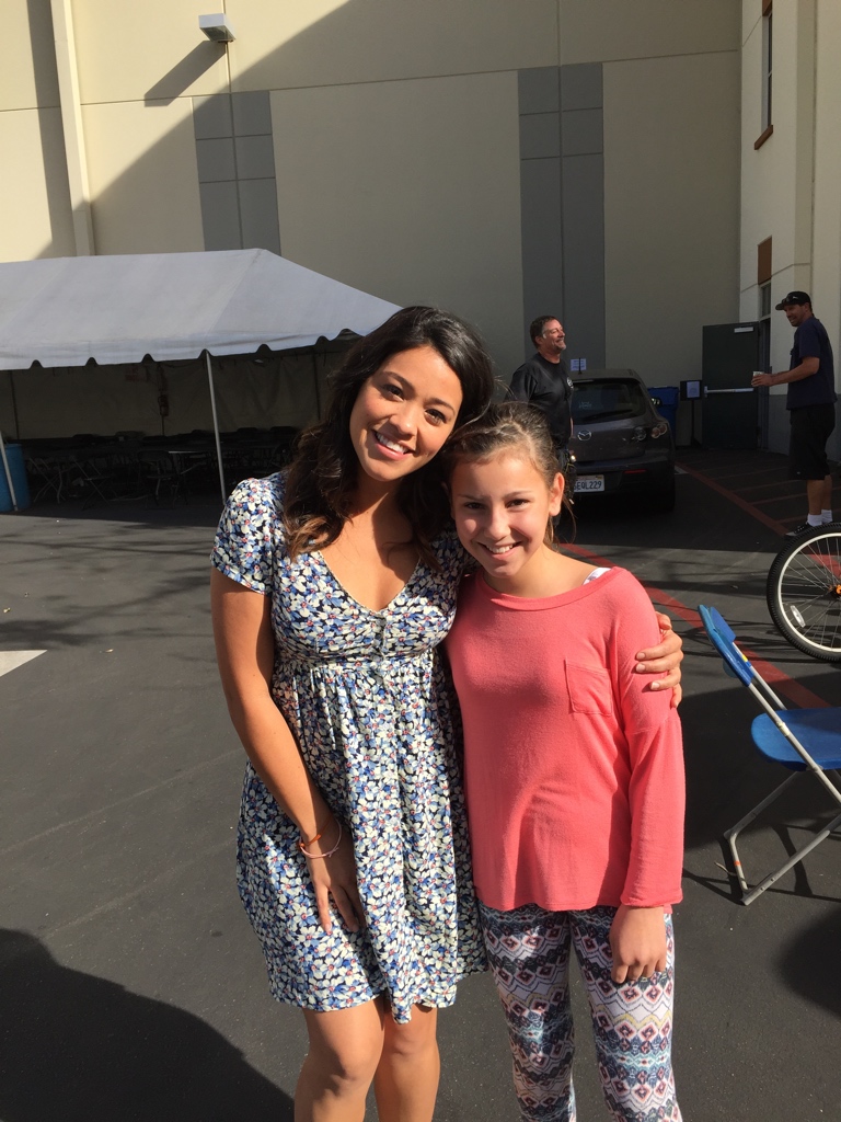 With Gina on the set of Jane the Virgin