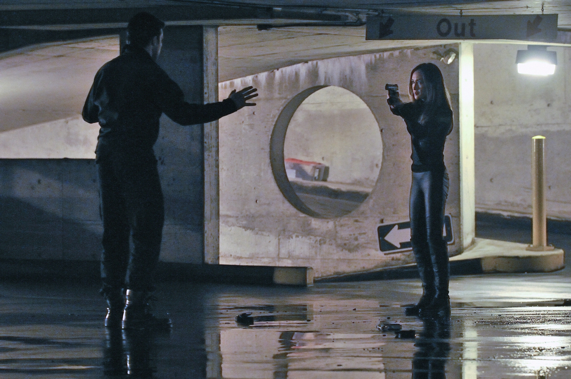 Still of Maggie Q and Dillon Casey in Nikita (2010)