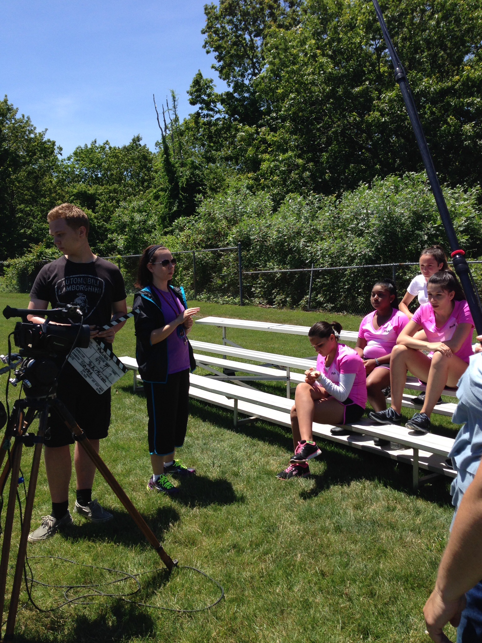 Track coach On set filming 