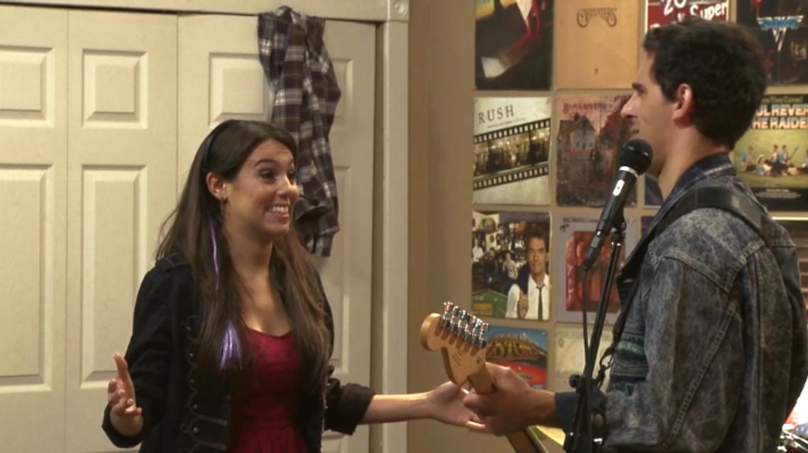 Still of Rebecca Galarza and Luke Balagia in Band Together (2013)