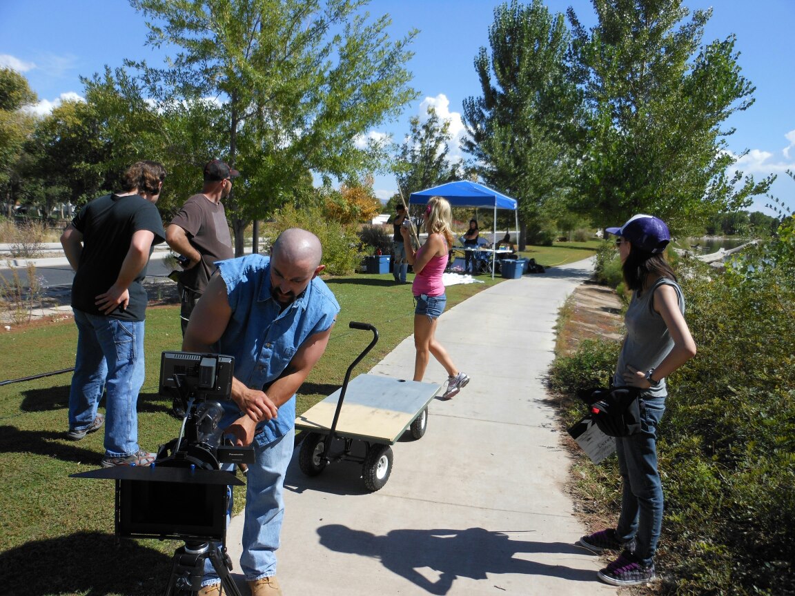 Setting up the next shot - Directing the short film 