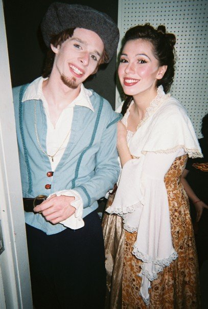 Backstage as Celia from Stephen F. Austin State University's production of As You Like It.