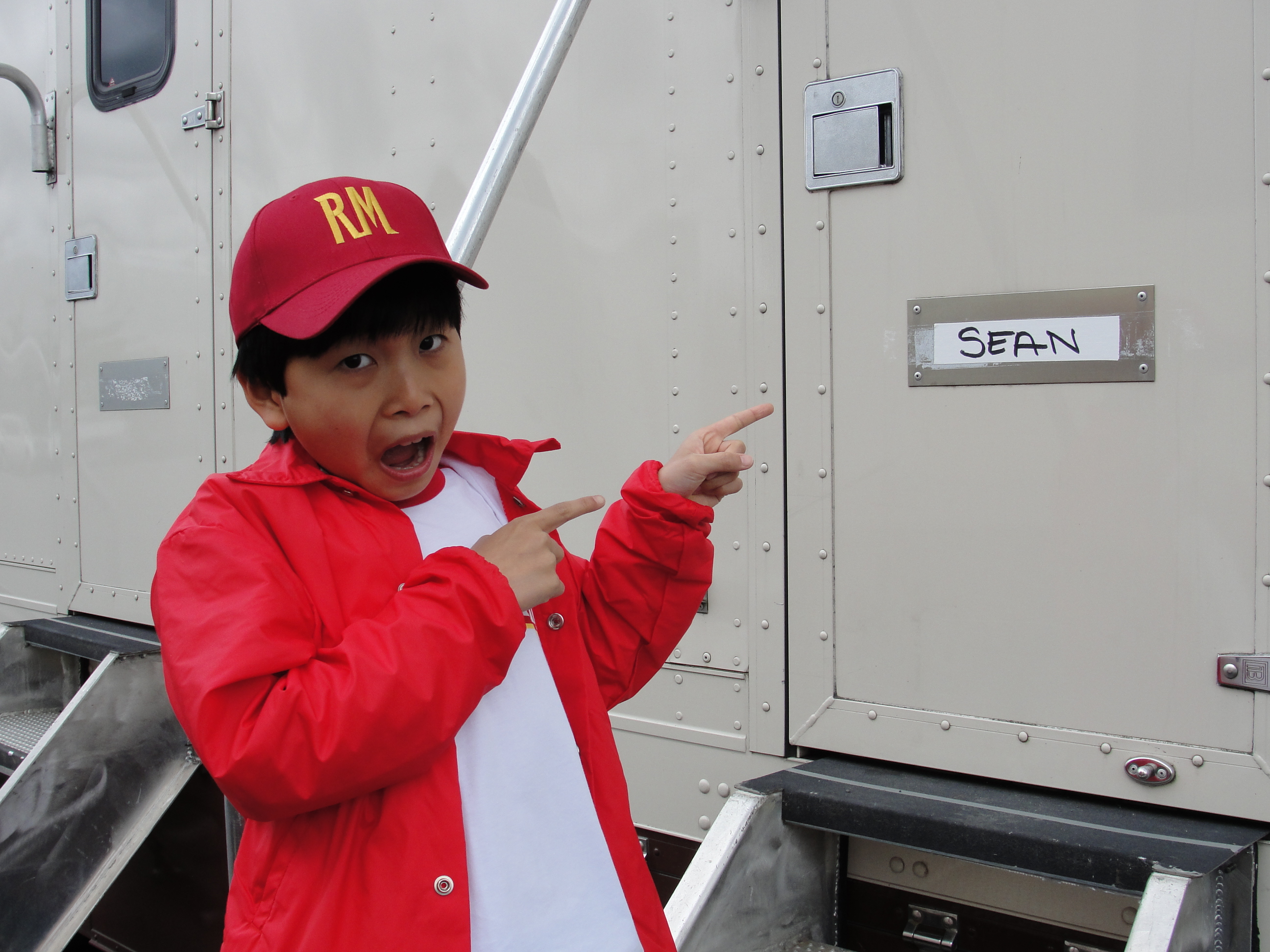 Sean Quan on the set of Russell Madness.