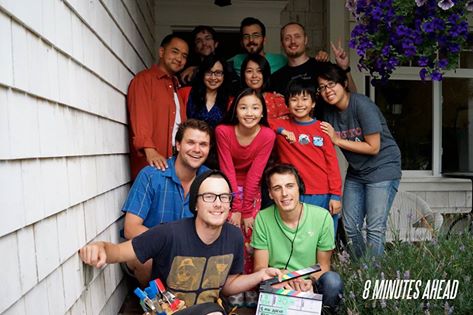 Cast and crew of 8 Minutes Ahead.