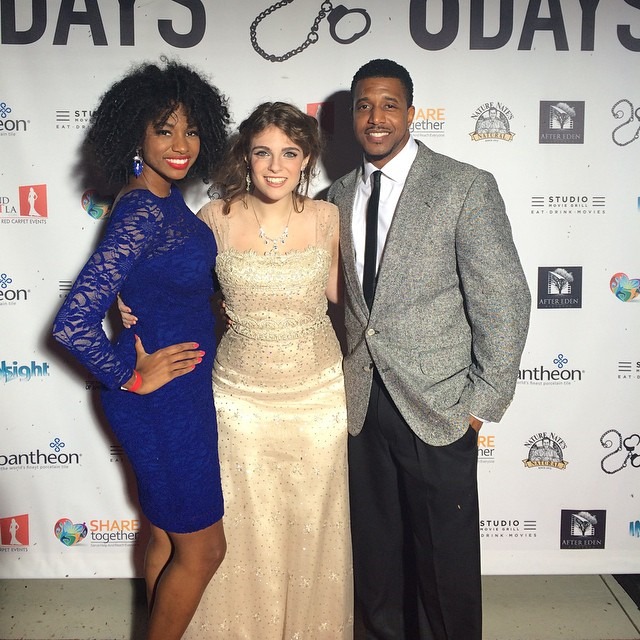 8 DAYS Red Carpet, Dallas Texas. Actress Kim Baldwin-Turner (left), Actress Ariana Brooke Stephens (center), Actor Dehz Donahue (right).