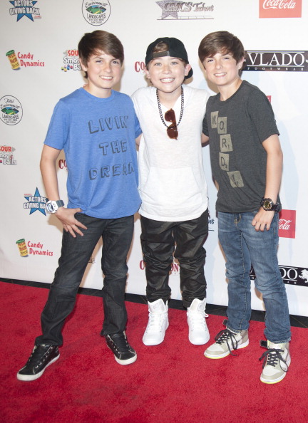 HOLLYWOOD, CA - JUNE 01: Actors Christian Schick, Raymond Ochoa, and Harrison Schick arrive at Disney Star Ryan Ochoa's 'Swagged Out' 18th Birthday Party at Avalon on June 1, 2014 in Hollywood, California. (Photo by Lilly Lawrence/WireImage)