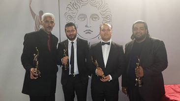 Director Osama Rezg Winner Best Drama Director In Siptimius Award 2014 with Team Phobia