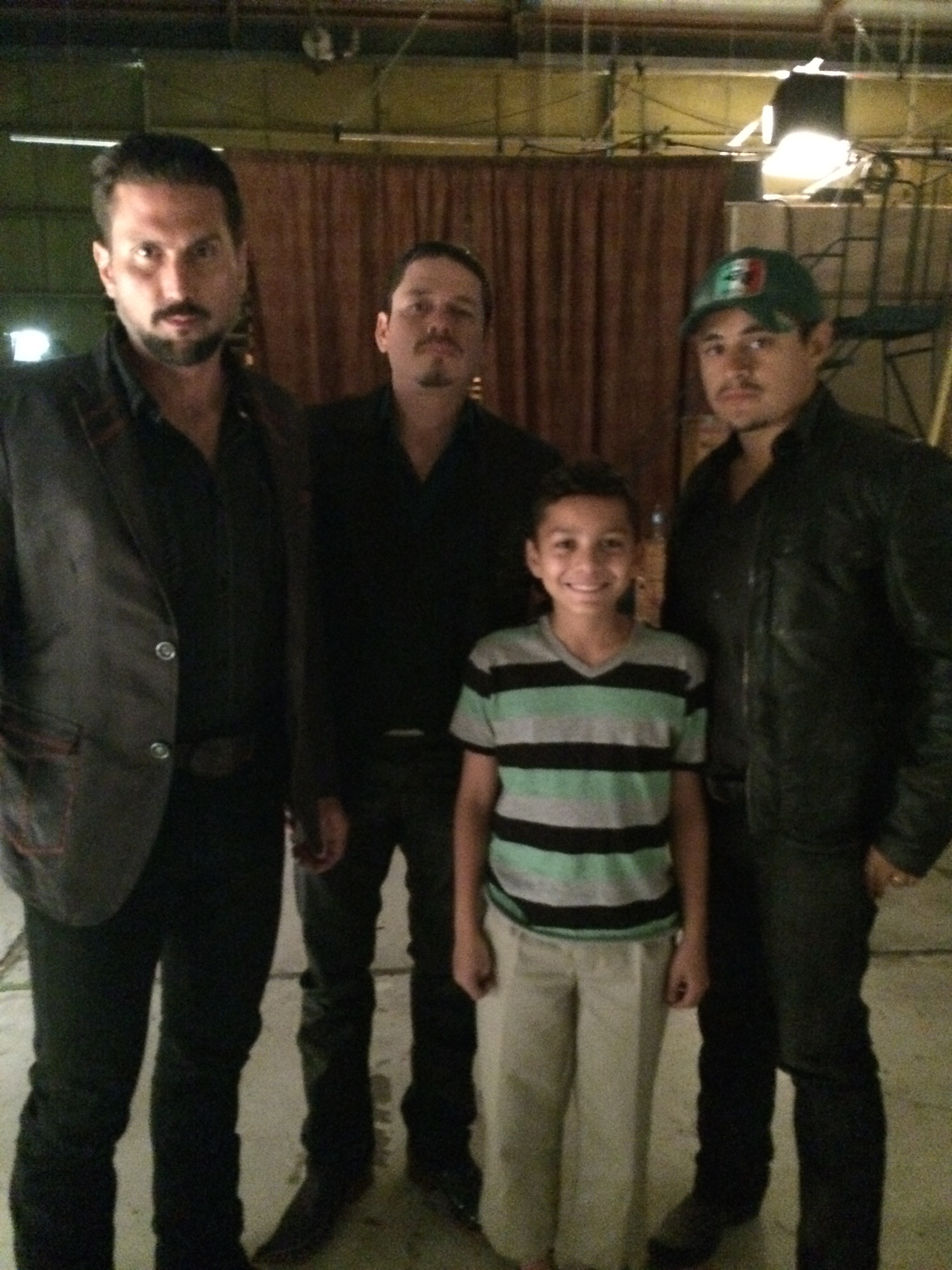 Axel Flores on the set of From Dusk Till Dawn.