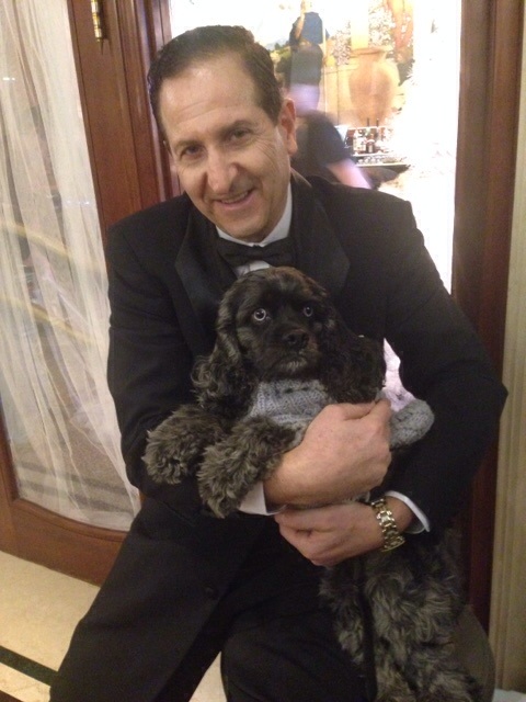 Latest role : Sergio, hotel manager in the hilarious screwball comedy Nick and Nicky by Patrick Askin...here with one of the stars Dakota who plays Nora the dog .