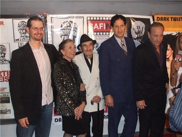(left to right) P.J. Galati,Renie Reiss,Alex Turney,Claudio Laniado,Jos Laniado. Interviewed by IFQ TV at the NY International Independent Film and Video Festival 2009;world premier of THE TANGO DATE(2009)
