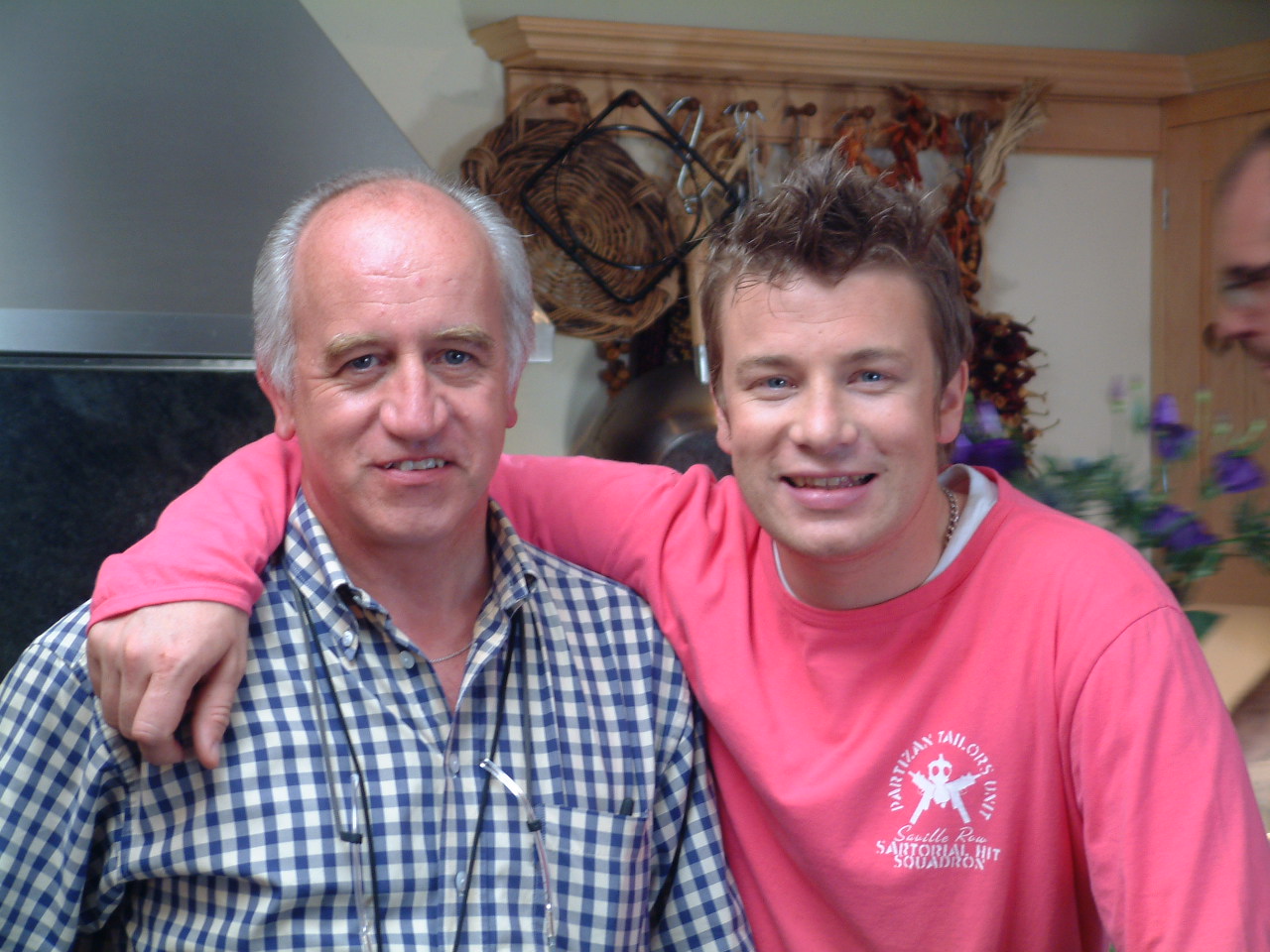 Me with TV Chef Jamie Oliver. Directing him for TV.