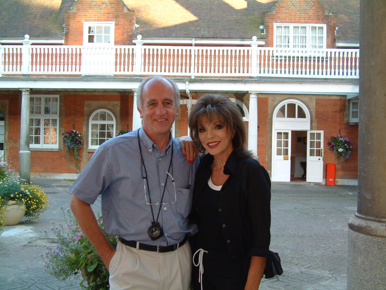 Me with Joan Collins. Directing her for TV.