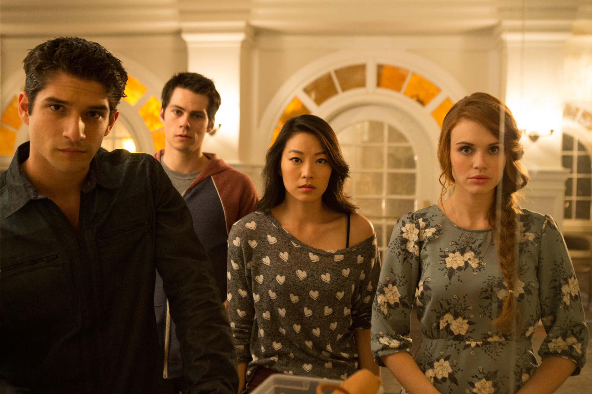 Tyler Posey, Arden Cho, Dylan O'Brien, Teen Wolf and Everett White in Teen Wolf (2011)