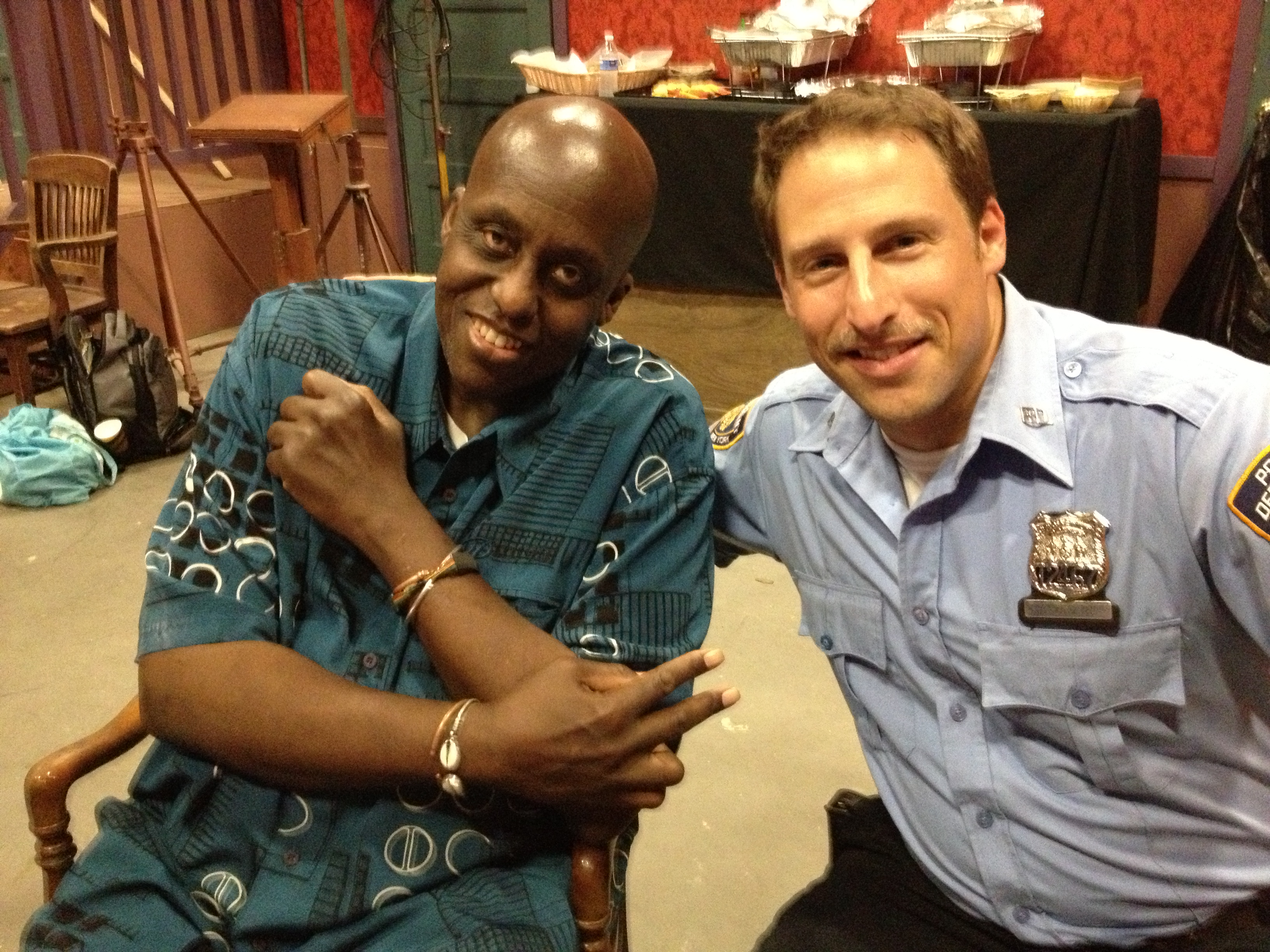 Craig Blair and Bill Duke on the set of Preying For Mercy
