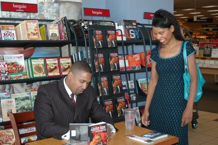 Frances and rising star/friend Eriq F. Prince at the book signing of 