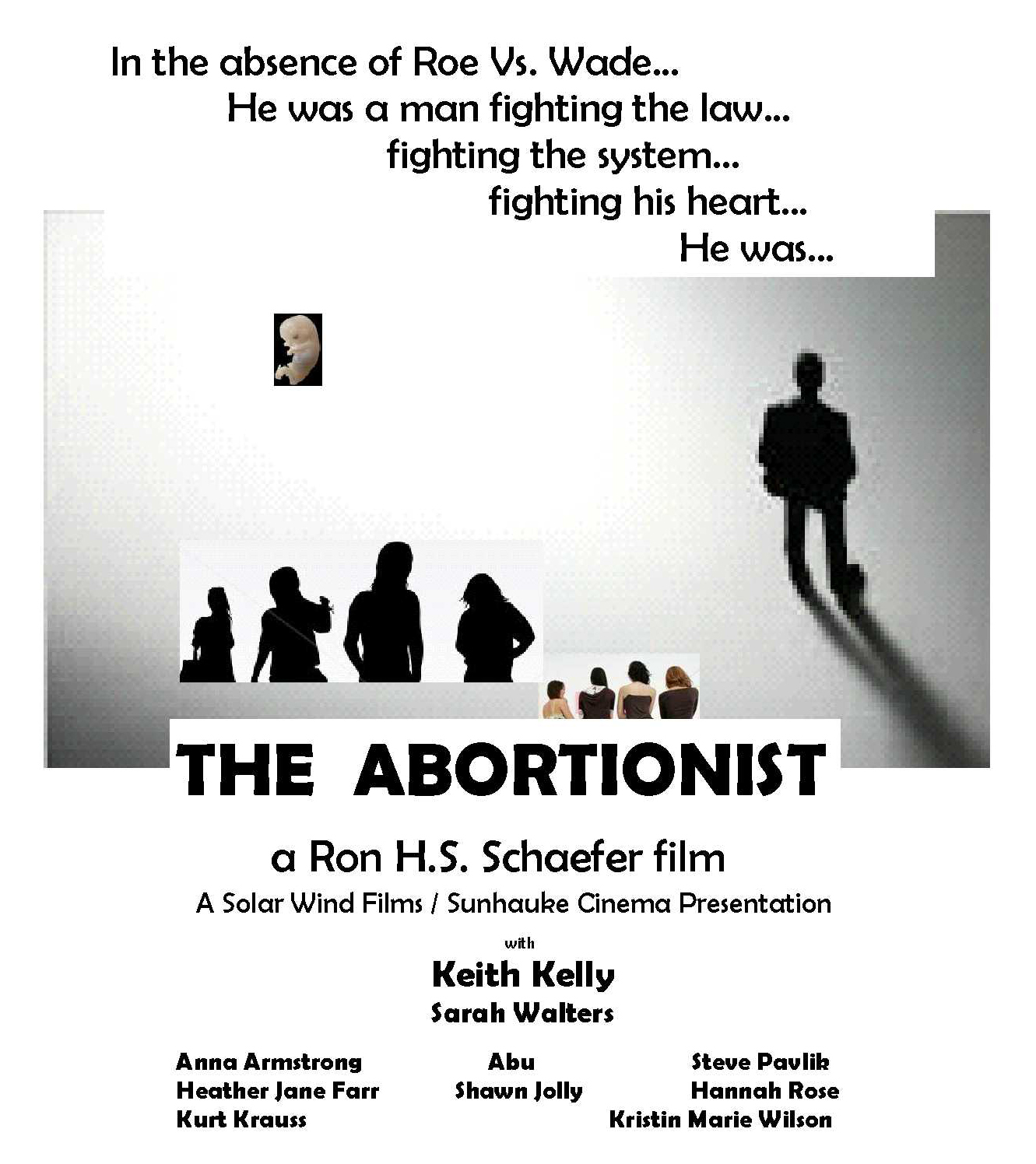 Poster for The Abortionist, starring Keith Kelly as the conflicted doctor.