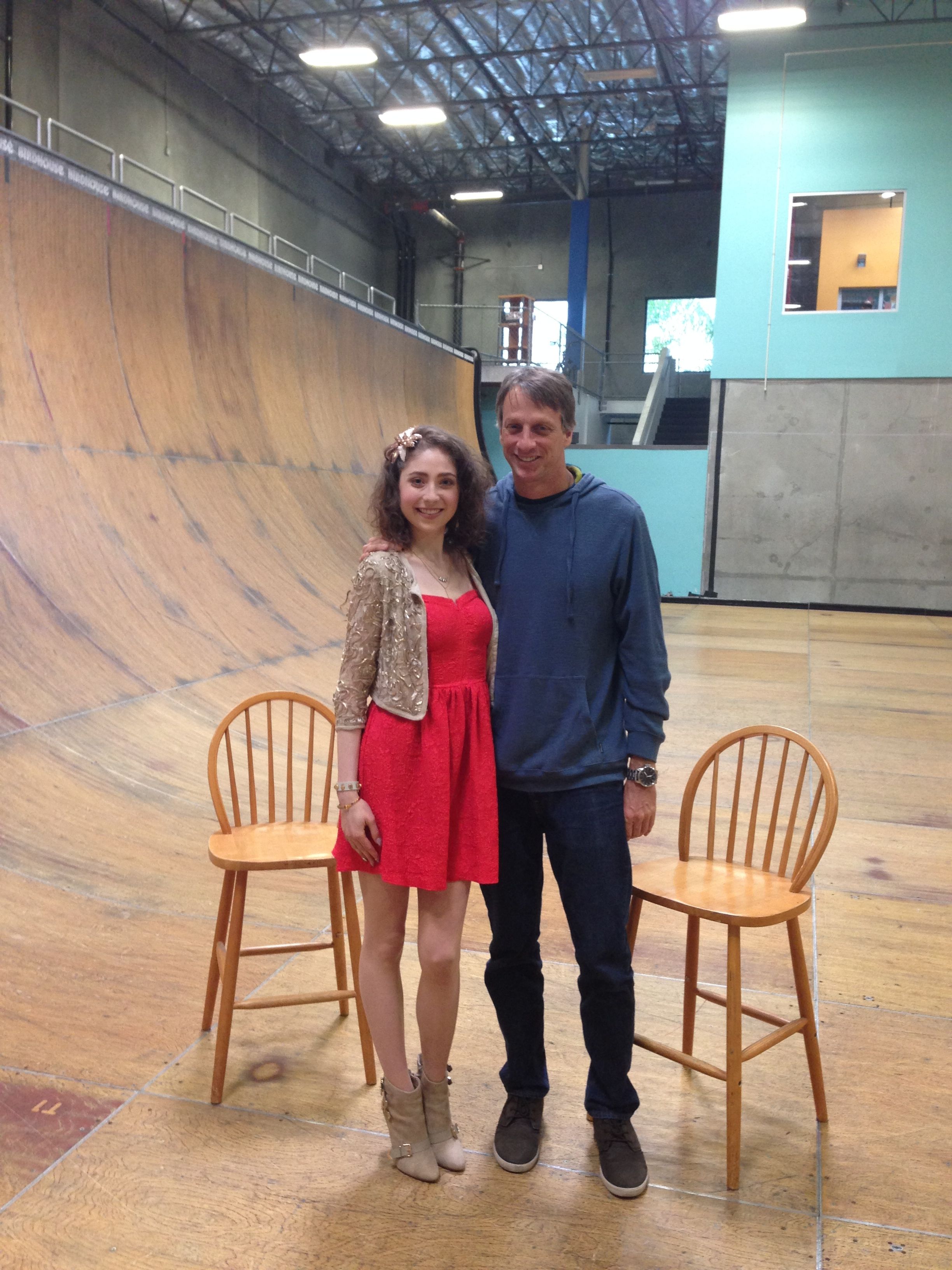 Kelly Lovell with Tony Hawk