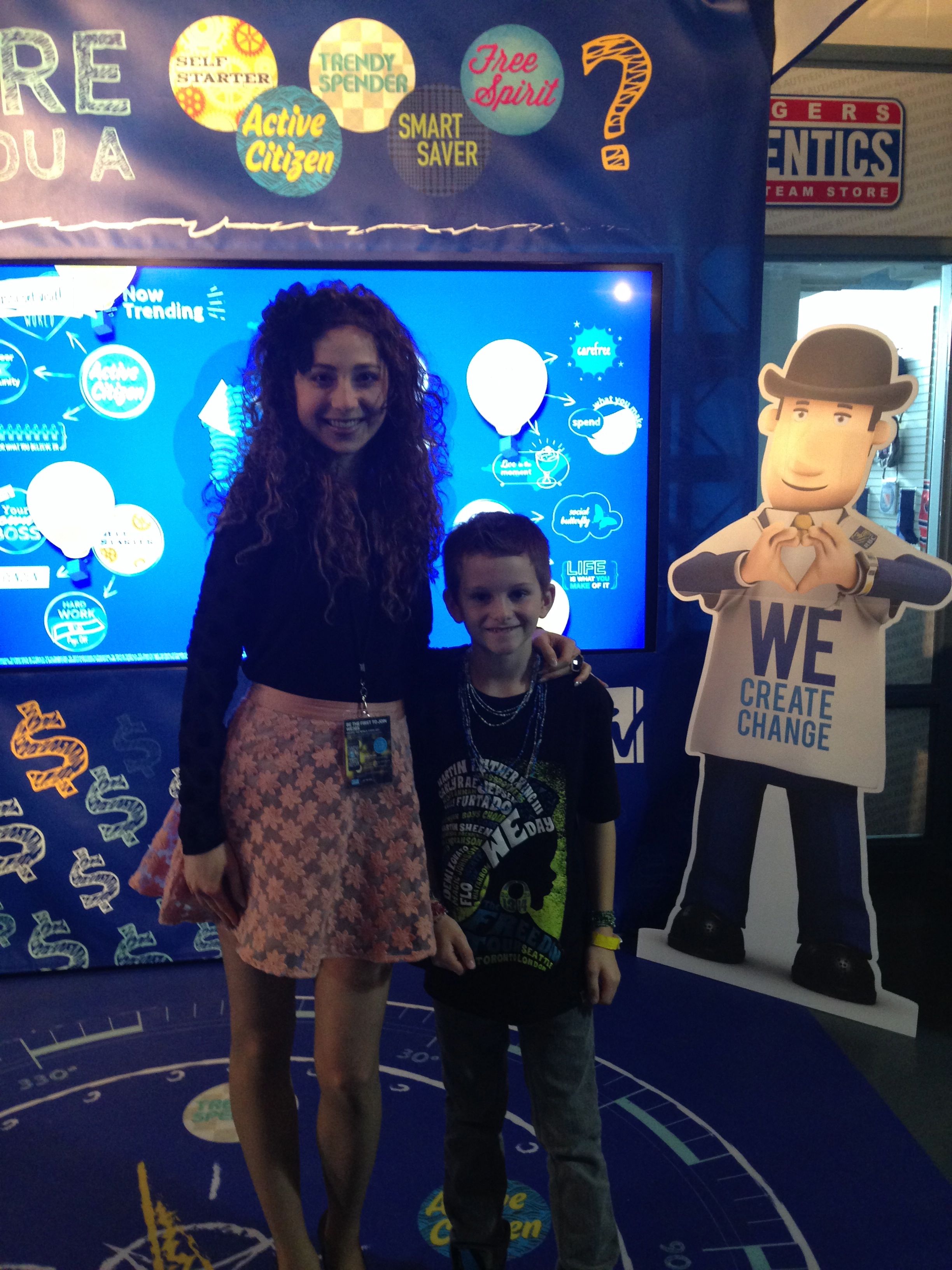 Kelly Lovell at 2014 WE Day with Free the Children