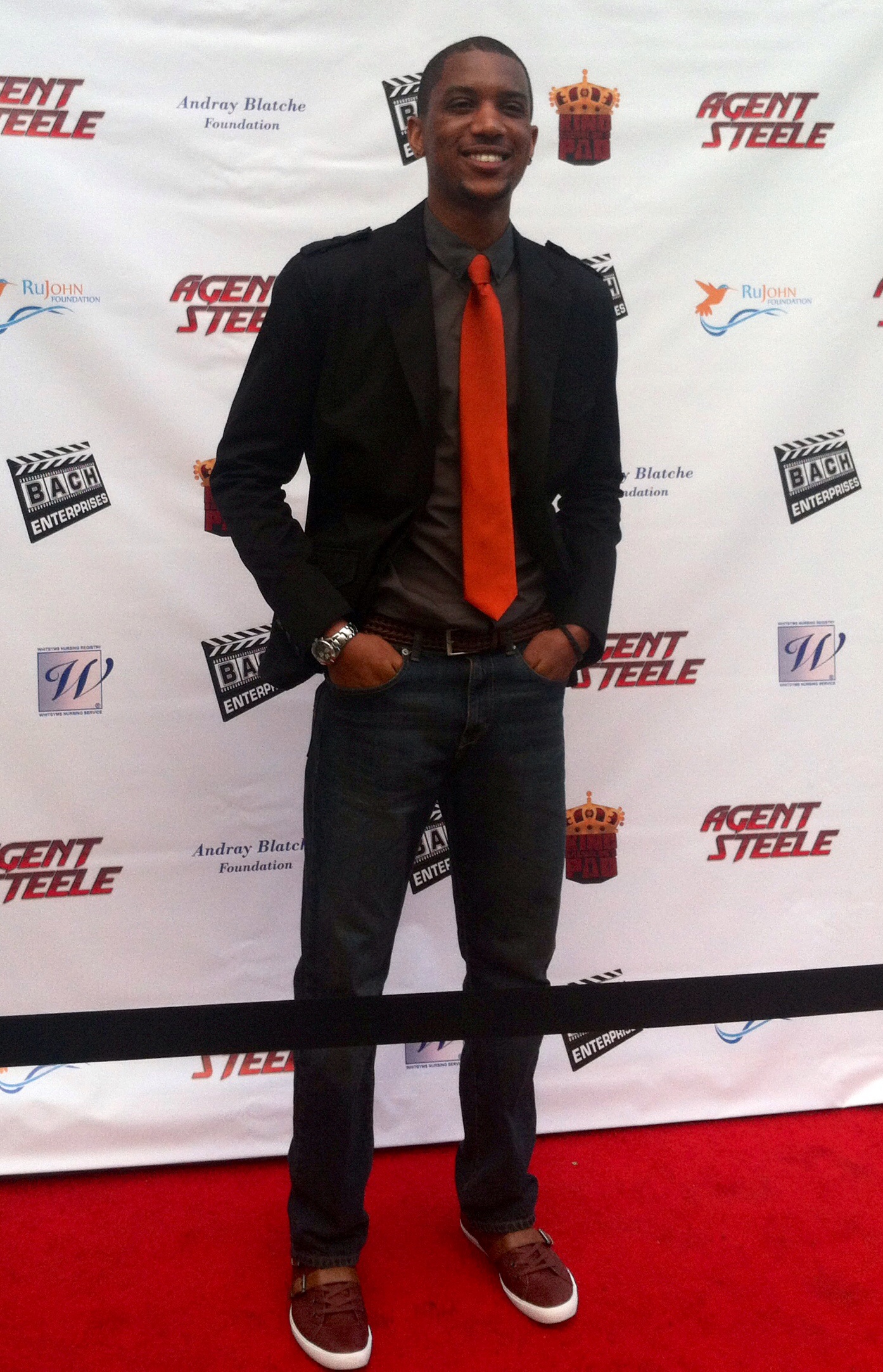 Marquis Knowles at the premier of Agent Steele in 2012
