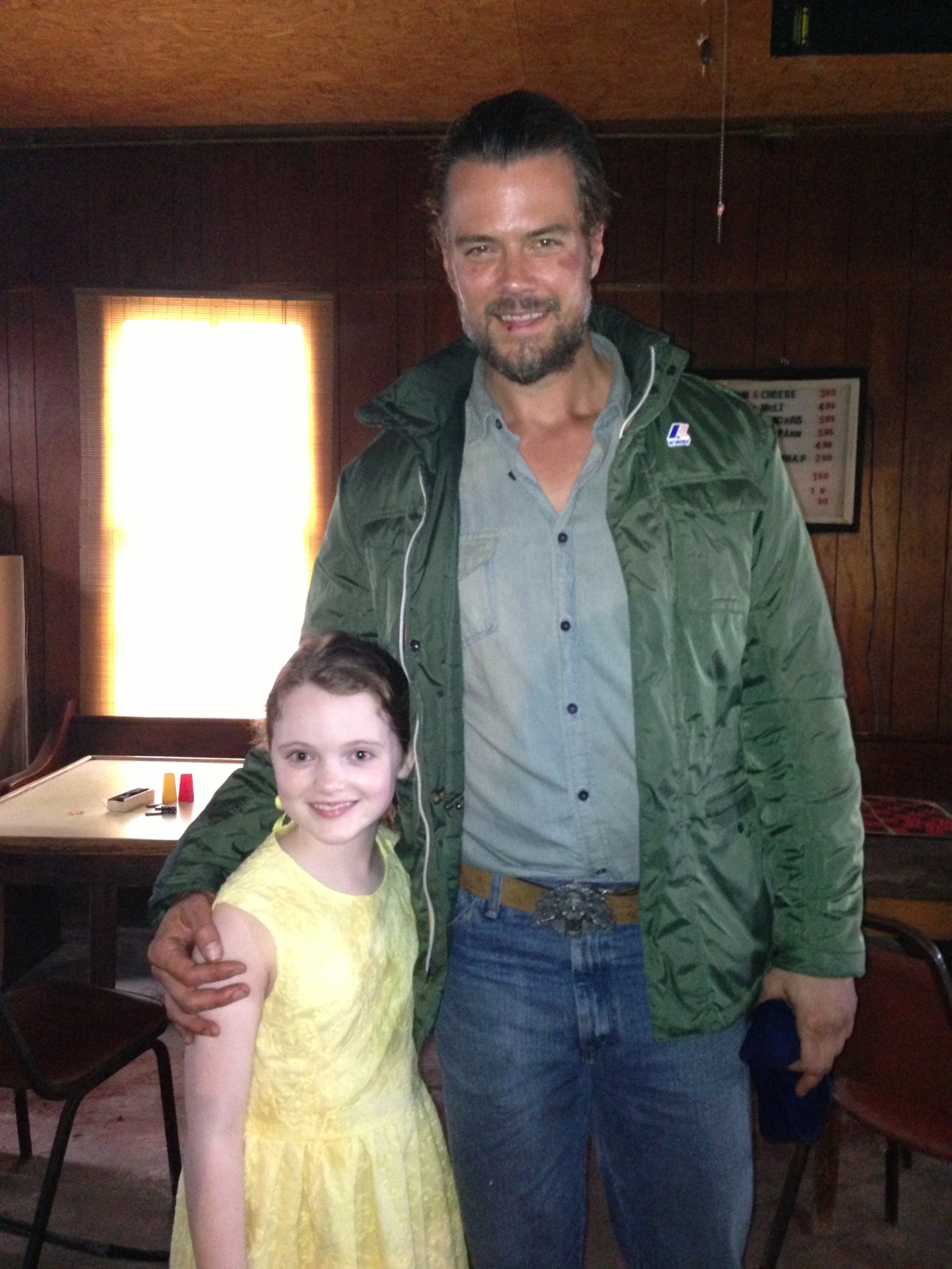 Teagan and Josh Duhamel on set of 'Lost in the Sun'.