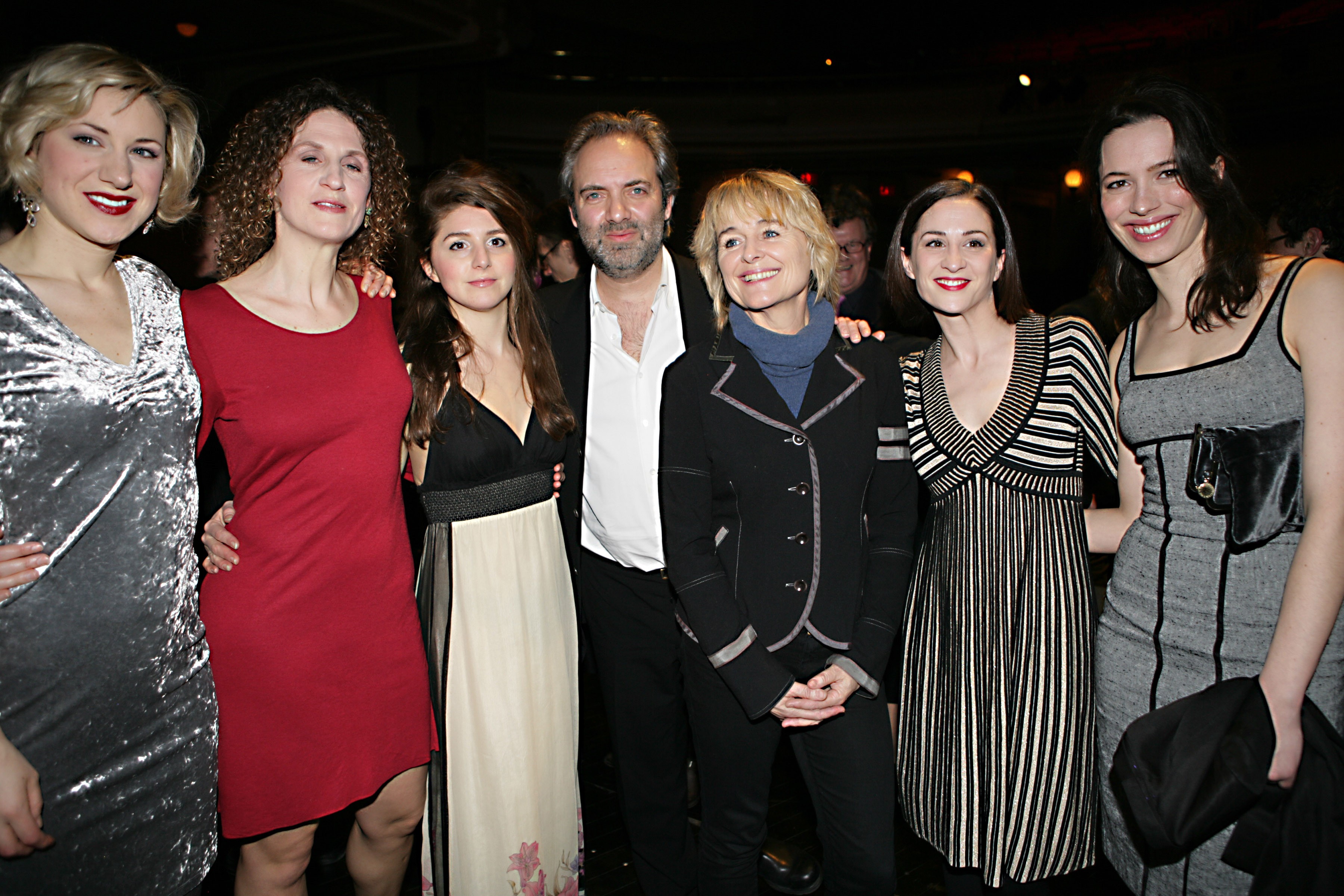 Charlotte Parry, Hannah Stokely, Jessica Pollert Smith, Sam Mendes, Sinead Cusack, Morven Christie and Rebecca Hall - The Bridge Project Gala at the Brooklyn Academy of Music