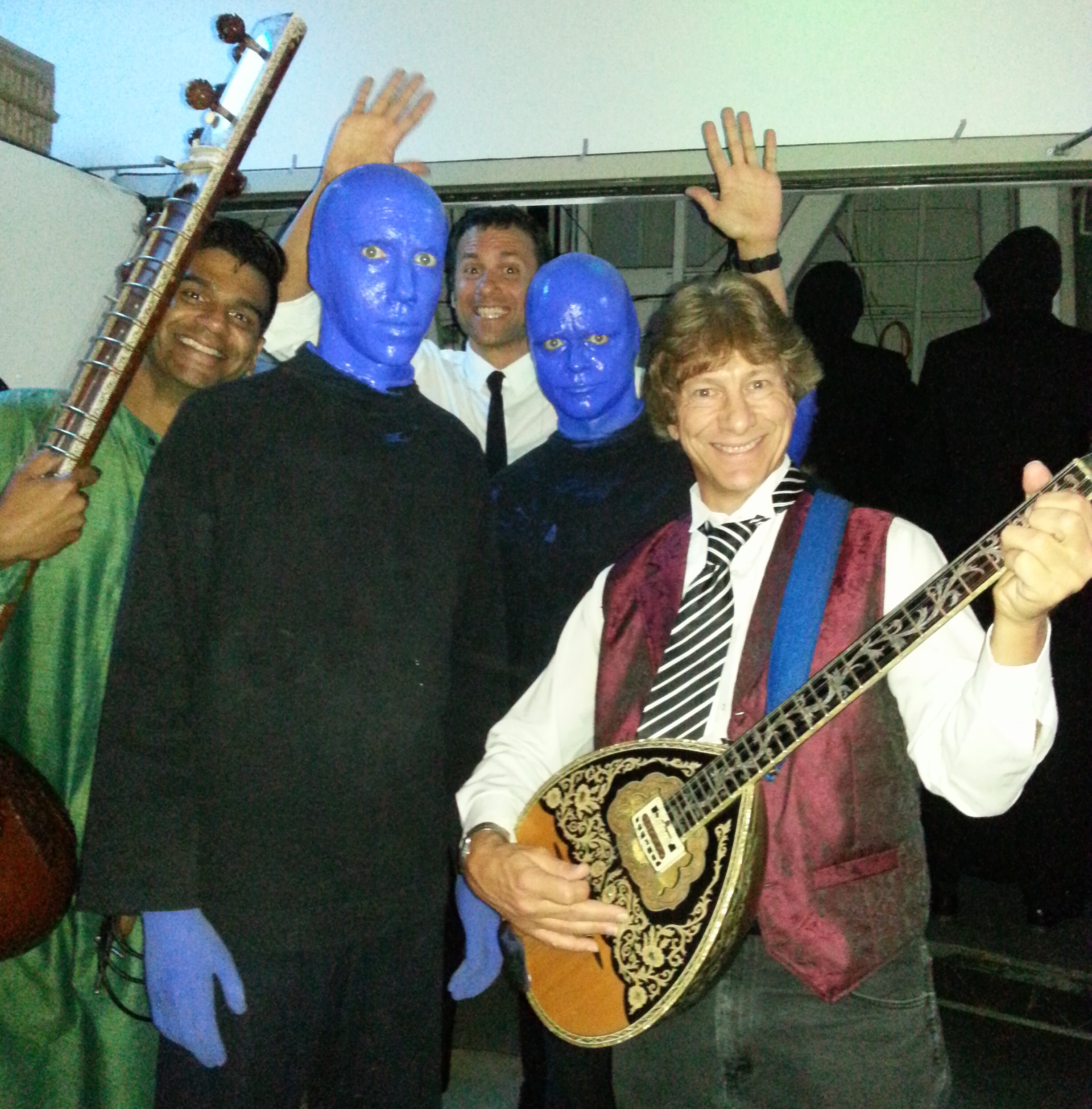 Richárd Bernard performing with Blue Man Group at the Hollywood Bowl
