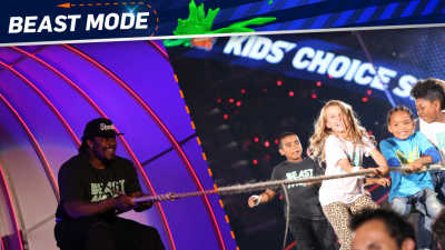 Marshawn Lynch #BeastMode Kid Squad from Nickelodean Kids Choice Sports Awards 2015