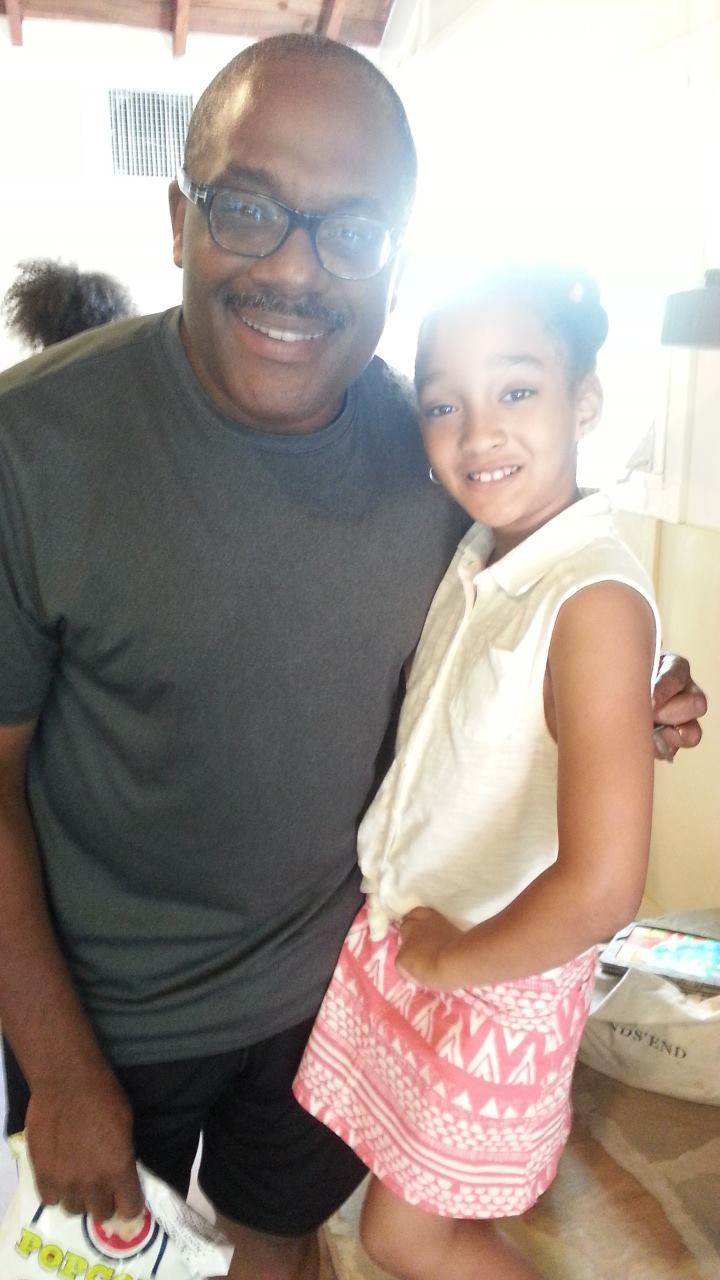 Aja and the veteran Actor GregAlan Williams on the set of Bad Apple