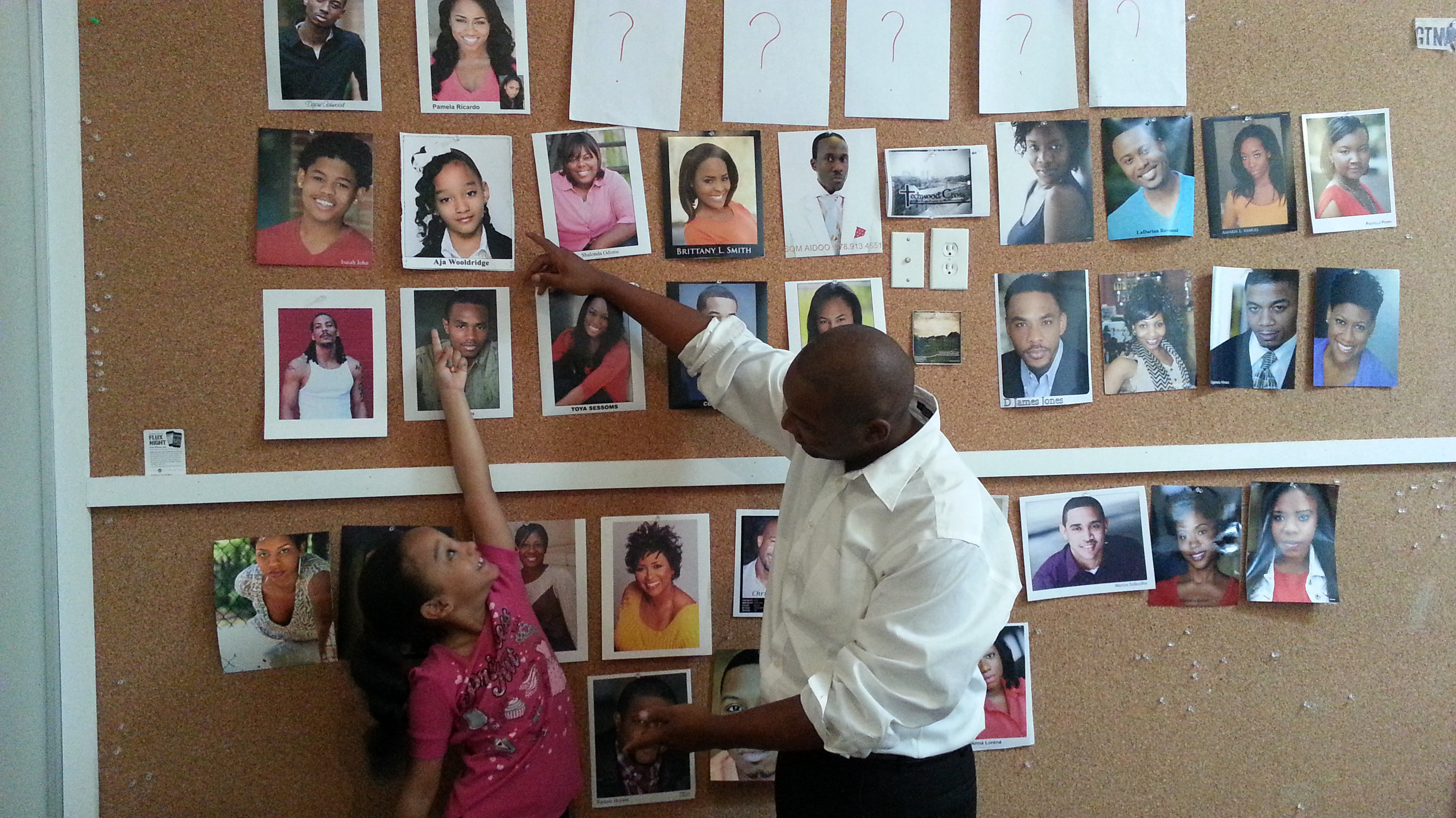 Aja and super director Anthony Apar Anderson at the production office for the TV series TechWood Cross