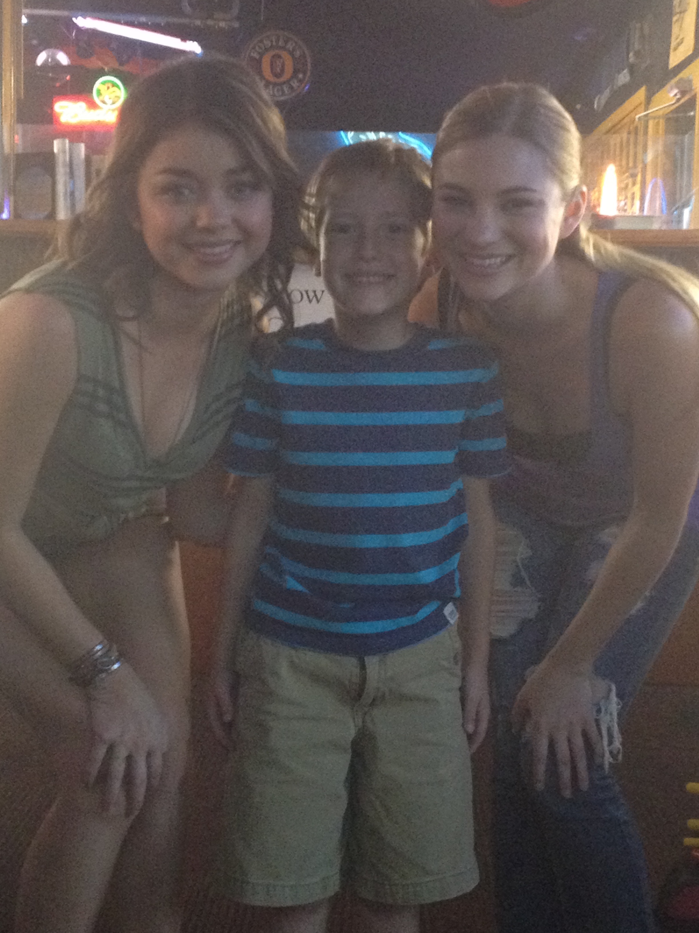 Workin' it on set with Sarah Hyland and Allie Gonino See You in Valhalla