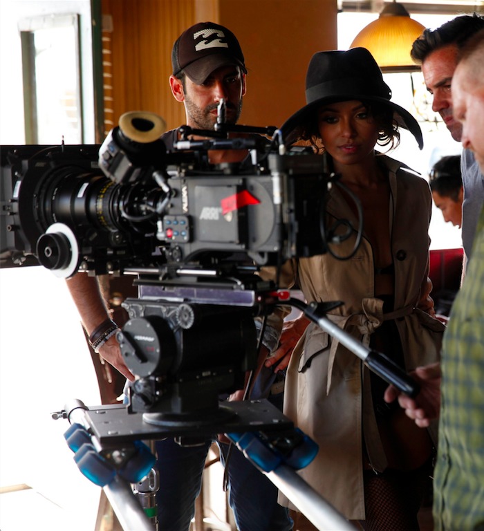 On set With Kat Graham and Director Darren Genet