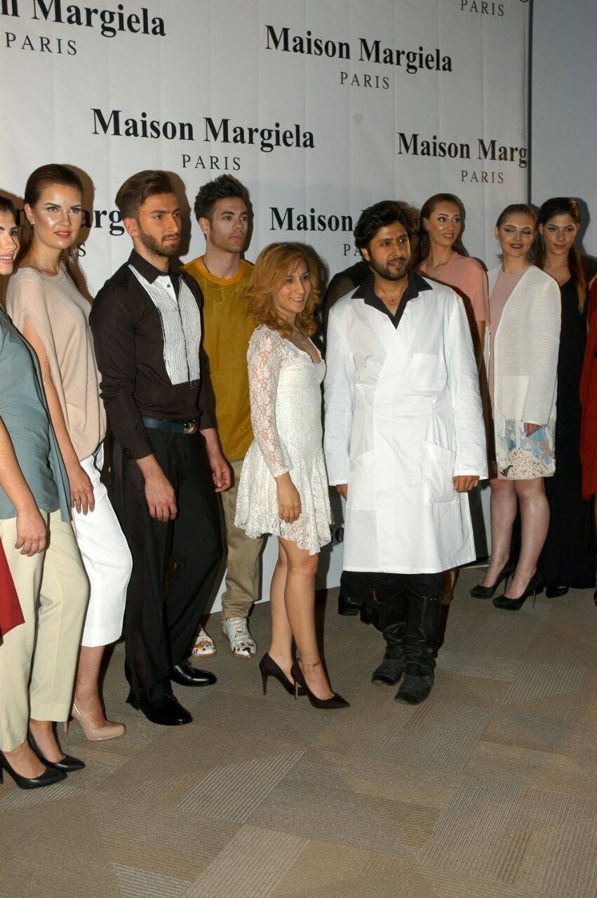 Fahad ‪#‎yamaahAgency‬ with his Models for the fashion show The brand #MaisonMargiela