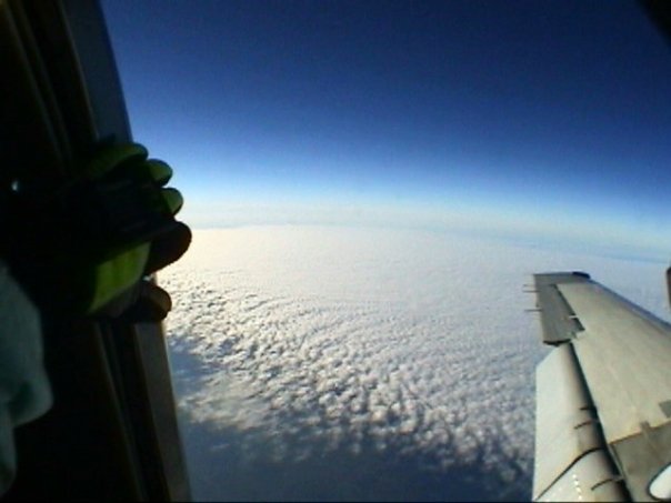Gregory Chater pausing just before exiting at 31,000ft