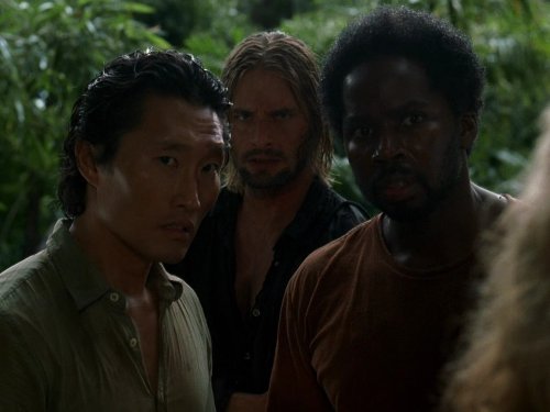 Still of Daniel Dae Kim, Josh Holloway and Harold Perrineau in Dinge (2004)